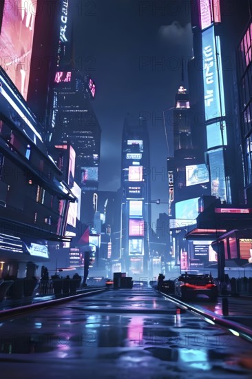 AI generated virtual reality tour highlighting a state of the art futuristic cityscape with