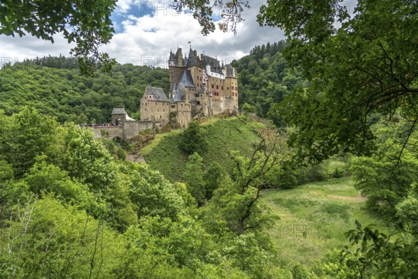 Eltz Castle in Wierschem, Rhineland-Palatinate, Germany, Europe