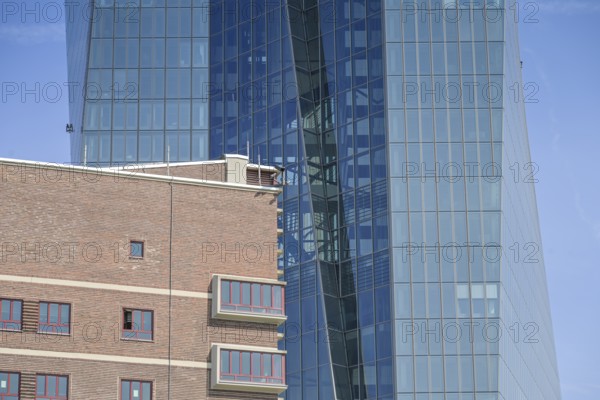 European Central Bank ECB, Main Building, Headquarters, Sonnemannstraße, Ostend, Frankfurt am Main,
