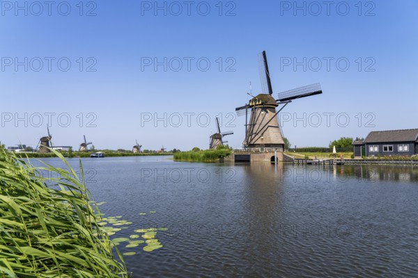 Kinderdijk, 18 windmills designed to pump water from the polders to utilise the land, one of the