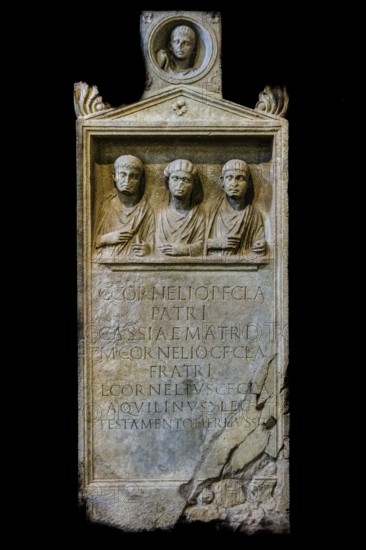 Tombstone of the Conelii family from the 1st century, Museo Archeologico Concordiese with finds