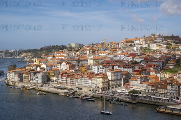 View of the vibrant Ribeira district and Douro River, Porto, Portugal, Europe