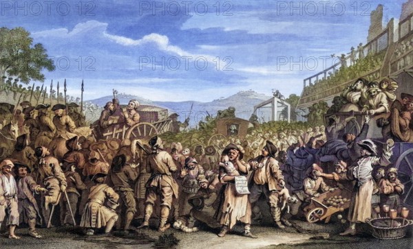 Industry and Idleness The idle prentice executed at Tyburn From the original design by Hogarth from