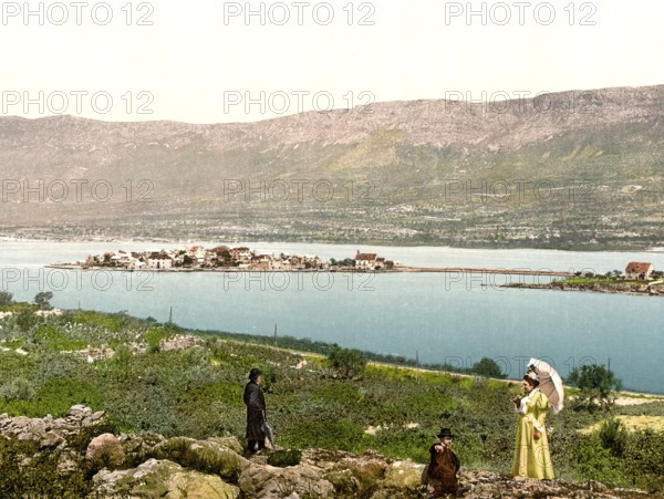 Little Venice of Salona, Dalmatia, today Croatia, c. 1890, Historic, digitally restored