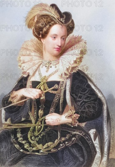 Elizabeth I, 1533-1603, Queen of England 1558-1603, engraved by W. Holl after E. Corbould. From the
