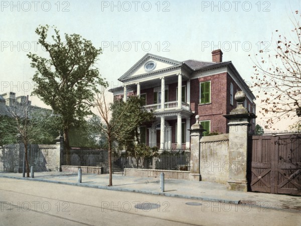 Pringle House, Charleston, South Carolina, United States of America, USA, digitally restored