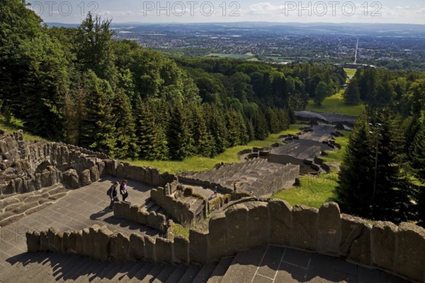 Bergpark Wilhelmshöhe with the view across the central park axis to Kassel, UNESCO World Heritage