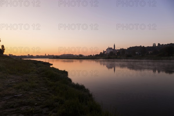 Meissen Castle Hill with Bishop's Palace, Albrechtsburg Castle and Cathedral on the Elbe in the