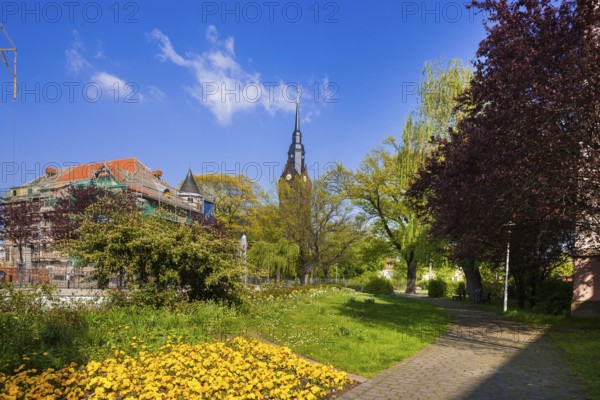 Coswig, Wettinplatz and Peter-Pauls-Church