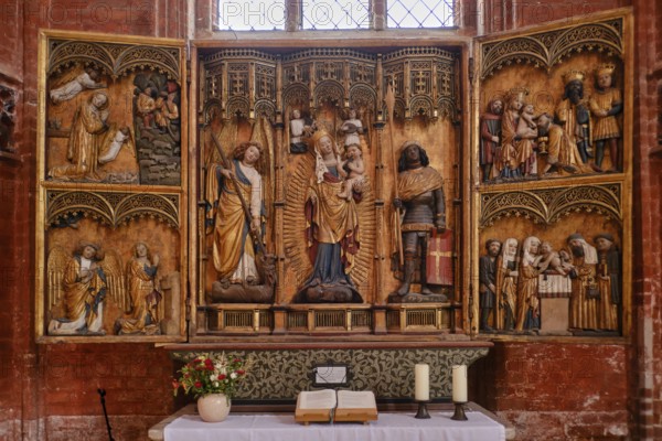 So-called Krämeraltar, a late Gothic carved altar of the Krämergilde, originally placed in the