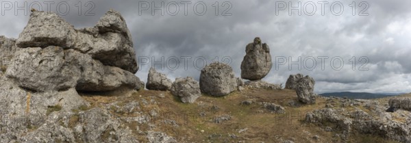 Strangely shaped rocks in the chaos of Nimes le Vieux in the Cevennes National Park. Unesco World