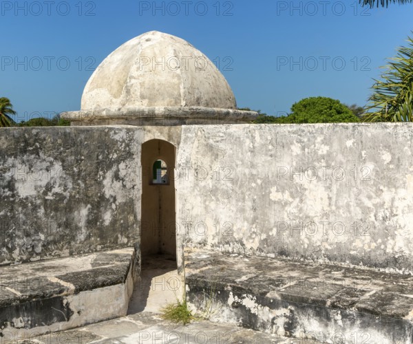Fortifications Spanish military architecture of city walls, Campeche city, Campeche State, Mexico,