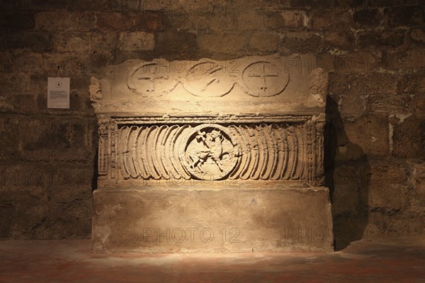 City of Palermo, the Cathedral Maria Santissima Assunta, sarcophagus in the crypt, tomb of