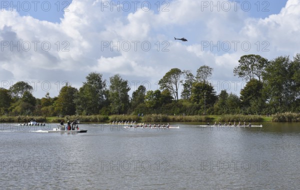 Rowing Eights, Rowing 8s, Canal Cup on the Kiel Canal. Rowing competition in the toughest race in
