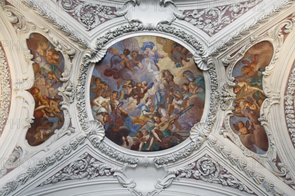 Ceiling frescoes in the entrance area, St. Stephen's Cathedral, Baroque, built from 1668-1693,