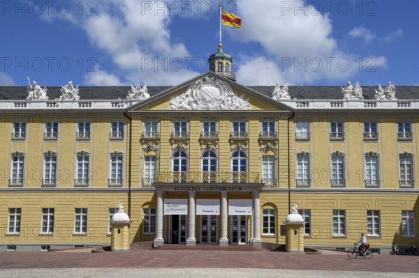 Baden State Museum in the Karlsruhe Castle, front view, Karlsruhe, Baden-Württemberg, Germany,