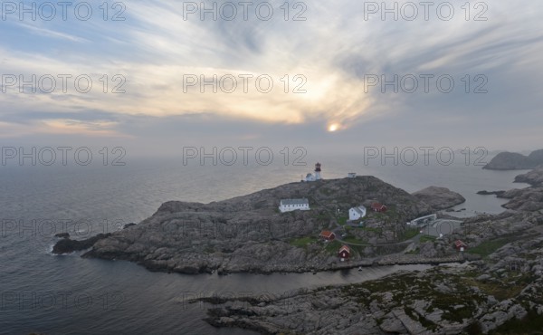 Lindesnes lighthouse at Norway's southernmost point, South Cape, Norway, Europe