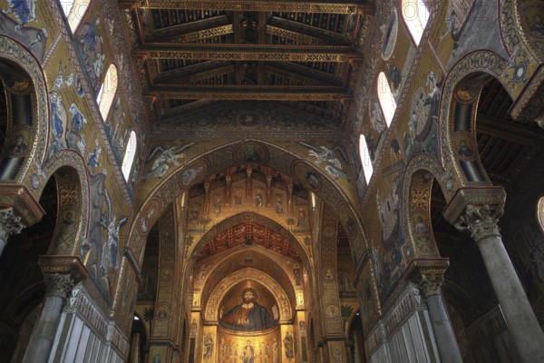City of Monreale, in the Cathedral of Santa Maria Nuova, Unesco World Heritage Site, Sicily, Italy,