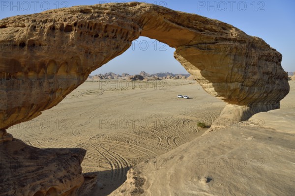 The Arch, also known as Rainbow Rock, near AlUla, Medina Province, Saudi Arabia, Arabian Peninsula,