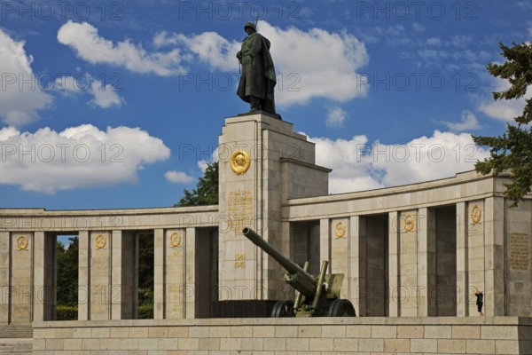 Soviet memorial with the statue of the Red Army soldier by Lev Kerbel in the Tiergarten, Berlin,
