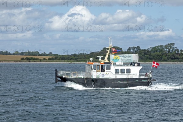 Bicycle ferry, coast near Broager, Syddanmark, Denmark, Europe