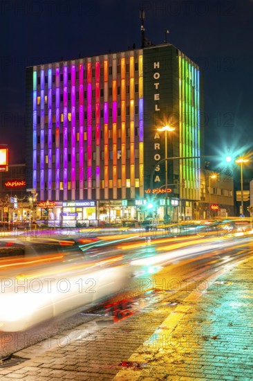 Novum Hotel Arosa Essen, with LED illuminated facade, in Essen Rüttenscheid, Essen, North