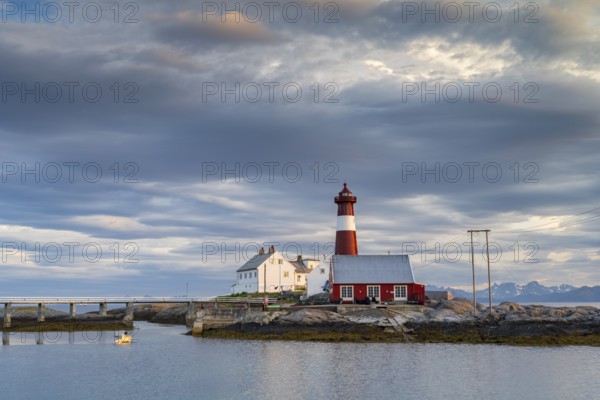 Tranoy Fyr Lighthouse, Tranøy Fyr, Hamarøy, Ofoten, Vestfjord, Nordland, Norway, Europe