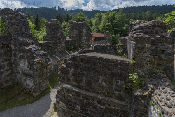 Castle ruin Alt-Trauchburg, 13th century the ruin is one of the best preserved in the Allgäu,