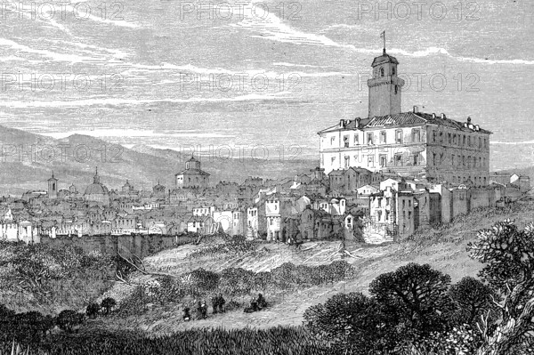 Monte Rotondo in the Papal States, 1869, Rome, Italy, Historic, digitally restored reproduction of