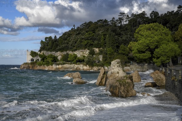 Access to Miramare Castle, Trieste, Friuli Venezia Giulia Region, Italy, Europe