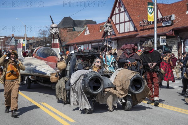 Detroit, Michigan, The Marche du Nain Rouge celebrates the coming of spring and banishes the Nain