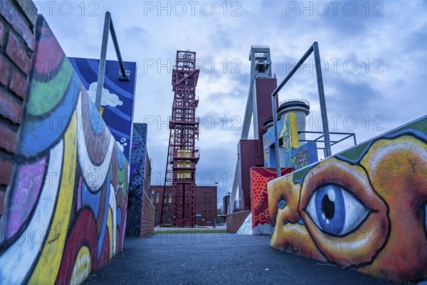 Shaft complex of the former Schlägel & Eisen coal mine, Shaft 3/4/7, Herten, North