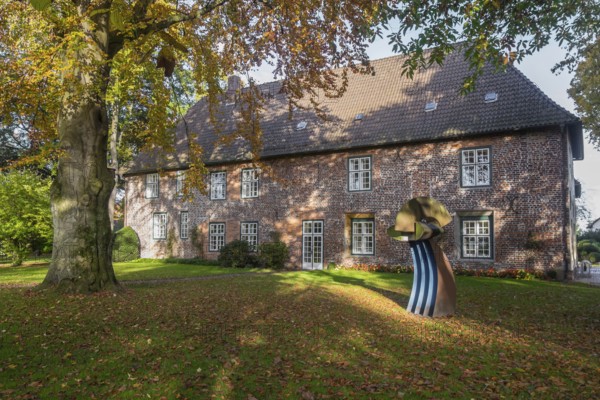 Neuenburg Castle, side view, Neuenhaus municipality of Zetel, Friesland, Lower Saxony, Germany,