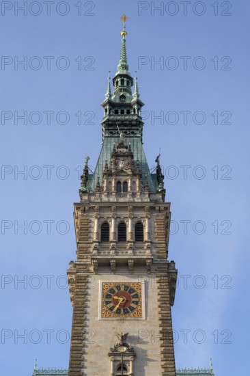 City Hall, State Government, North German Renaissance, Alsterfleet, Hamburg, Germany, Europe
