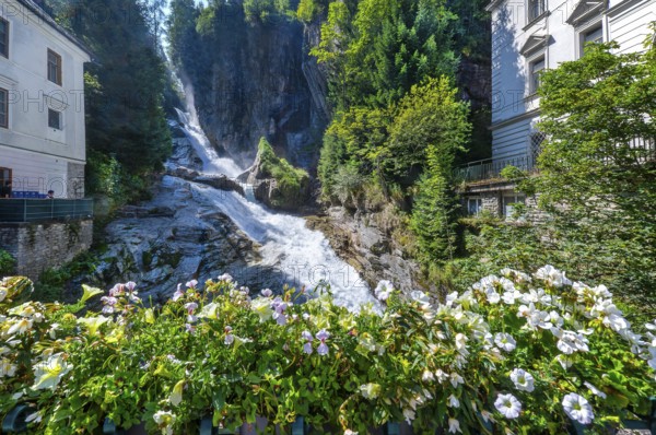 Waterfall of the Gasteiner Ache in the centre, Bad Gastein, Gastein Valley, Hohe Tauern, Pongau,