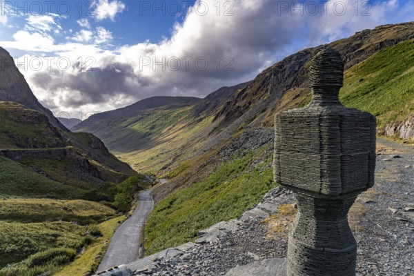 Slate sculpture of Honister Slate Mine and the Honister Pass in the Lake District, England, Great
