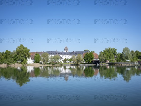 View of the Fraueninsel, Chiemsee, Bavaria, Germany, Europe