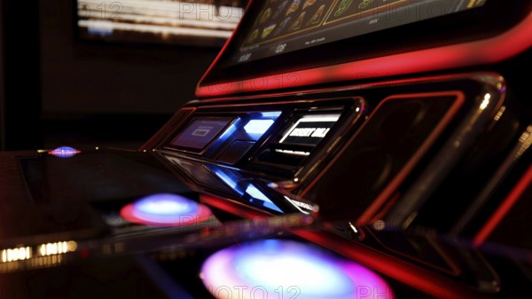 Person gambling on casino blackjack and slot machines on a cruise vacation