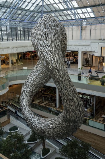 Fisketorvet, Copenhagen Mall, shopping centre, Kalvebod Brygge district, artwork Shoal No. 8,