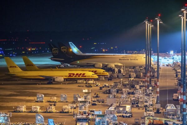 Cargo aircraft, at Cologne-Bonn Airport, Cargo Terminal, CGN, Cologne, North Rhine-Westphalia,