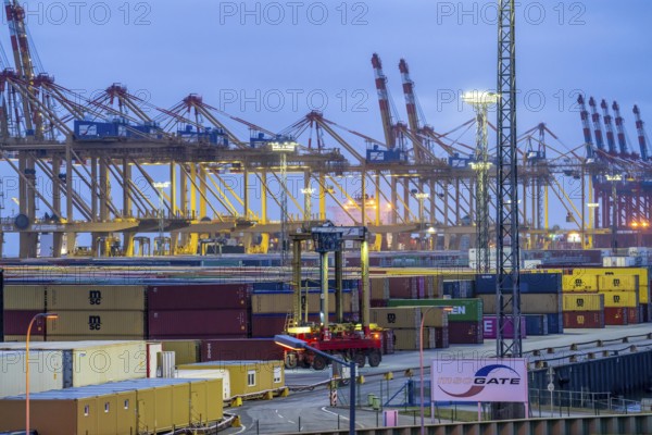 Container terminal in the seaport of Bremerhaven, Eurogate Container Terminal with almost 50