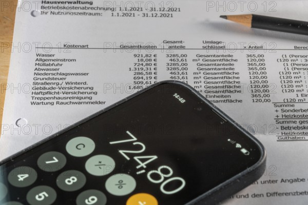 Symbolic image Service charge settlement, water, waste water, refuse collection, rainwater,