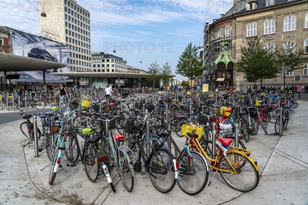 Bicycle parking, Nørreport metro station, in the city centre of Copenhagen, considered the bicycle