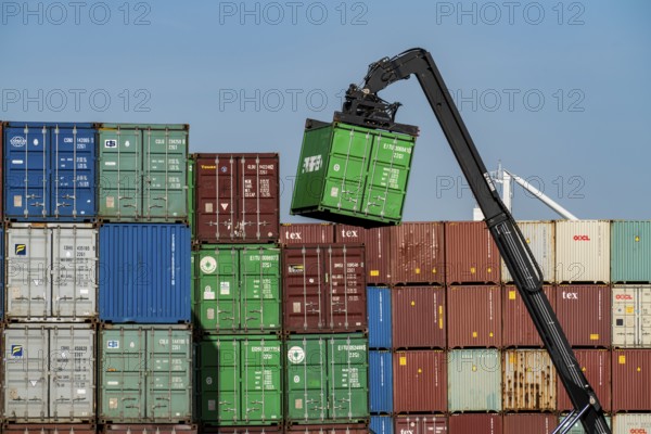 Port of Duisburg Ruhrort, DeCeTe, Duisburger Container-Terminal, container loading, loading and