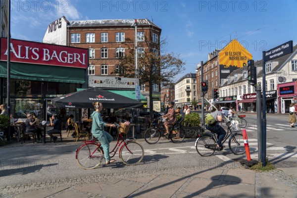 The Nørrebro neighbourhood in Copenhagen, lively, multicultural and student district, Denmark,