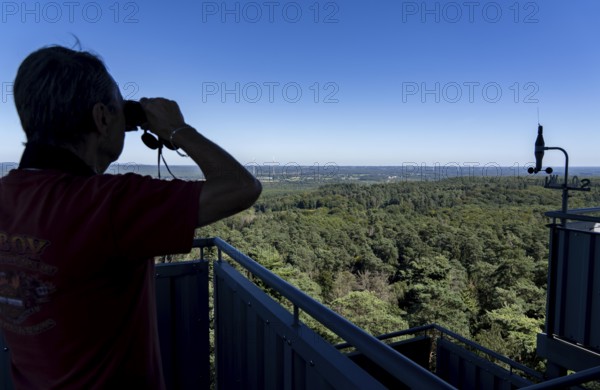 Fire watch tower on the Rennberg, near Flaesheim, Haltern am See, in the Haard forest area, one of
