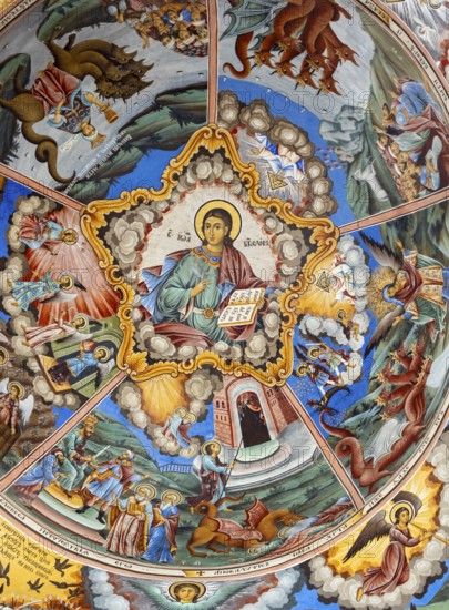 Rila Monastery frescoes, Bulgaria, Europe