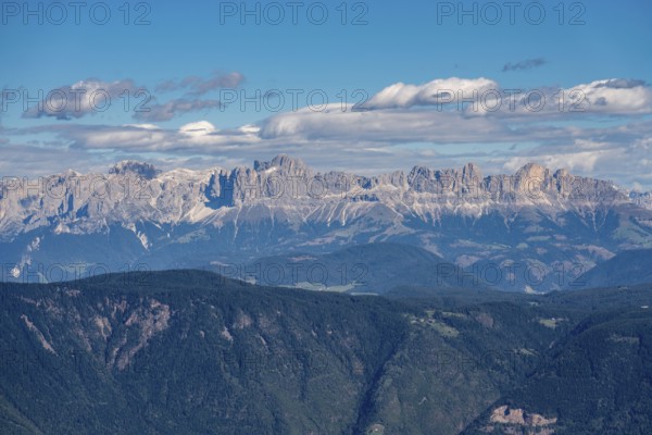 Alps, mountain panorama, rose garden group above the Etschtal valley, South Tyrol, Italy, Europe