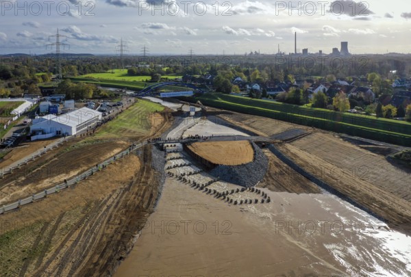 Dinslaken, Voerde, North Rhine-Westphalia, Germany, Inauguration of the new Emscher estuary into