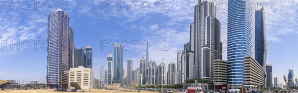 UAE, Dubai downtown financial skyline and business shopping center near Dubai Mall